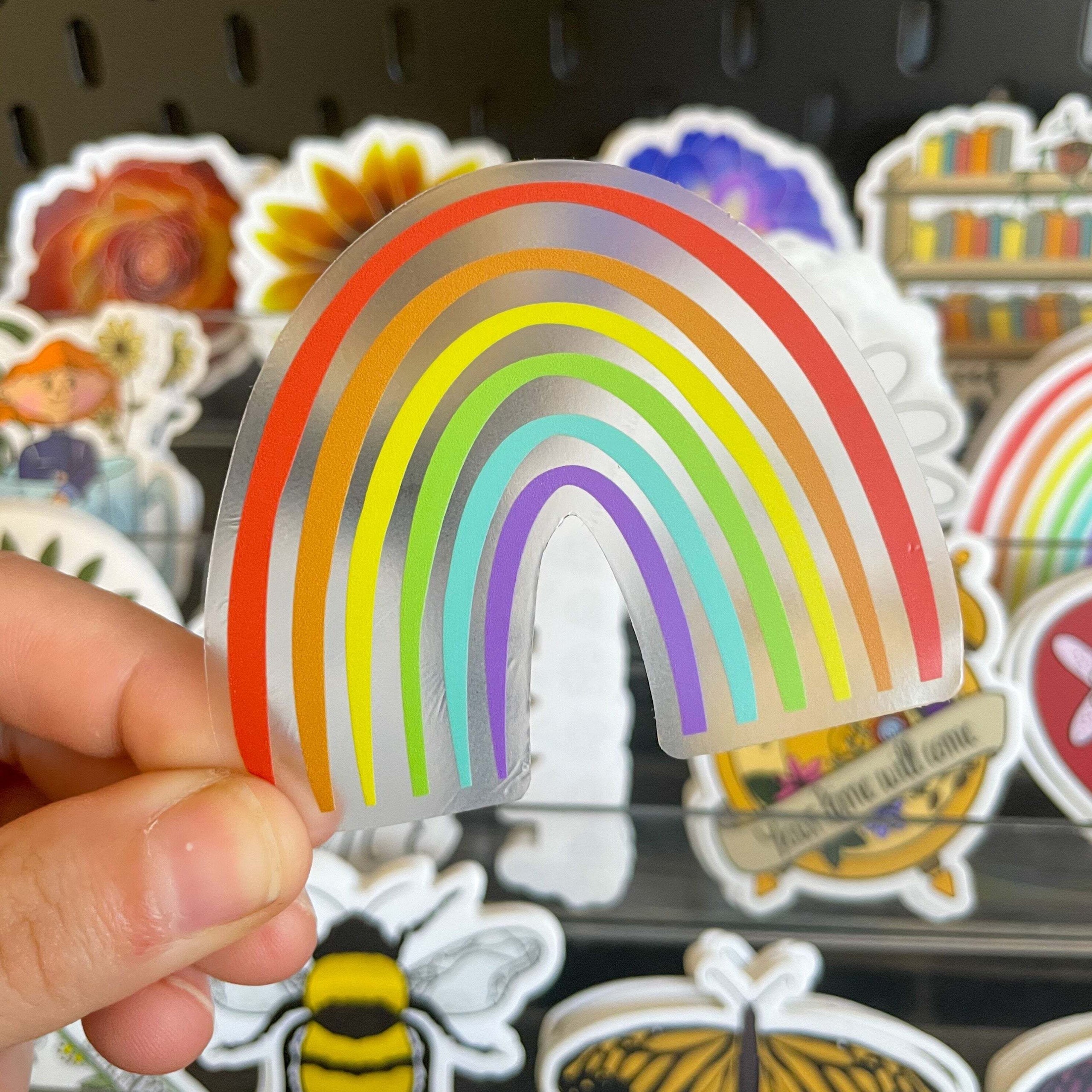 Rainbow Clear Vinyl Waterproof & Weatherproof Sticker | MFA The Pink ...