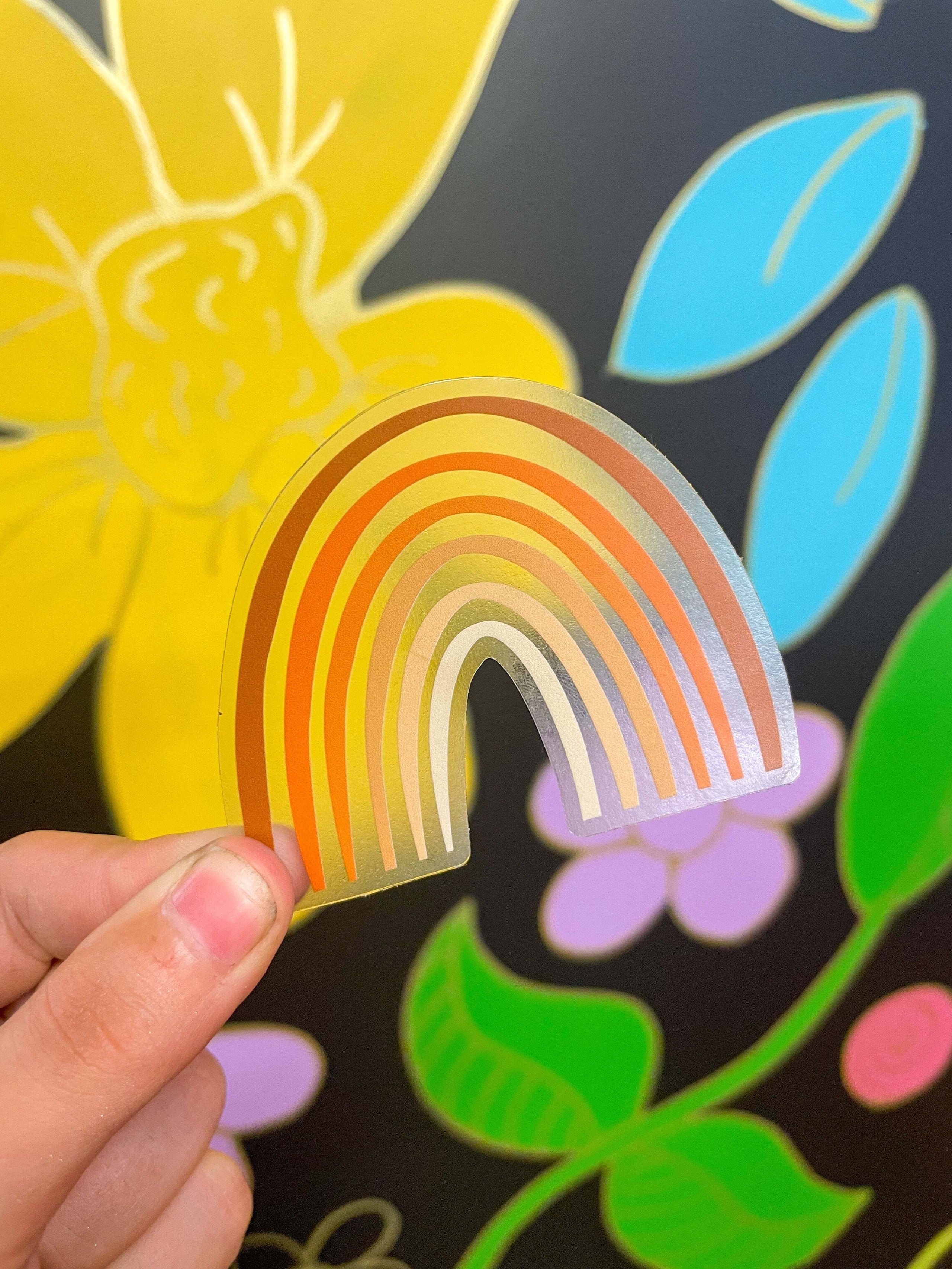 Orange Rainbow Clear Vinyl Waterproof & Weatherproof Sticker | MFA The ...